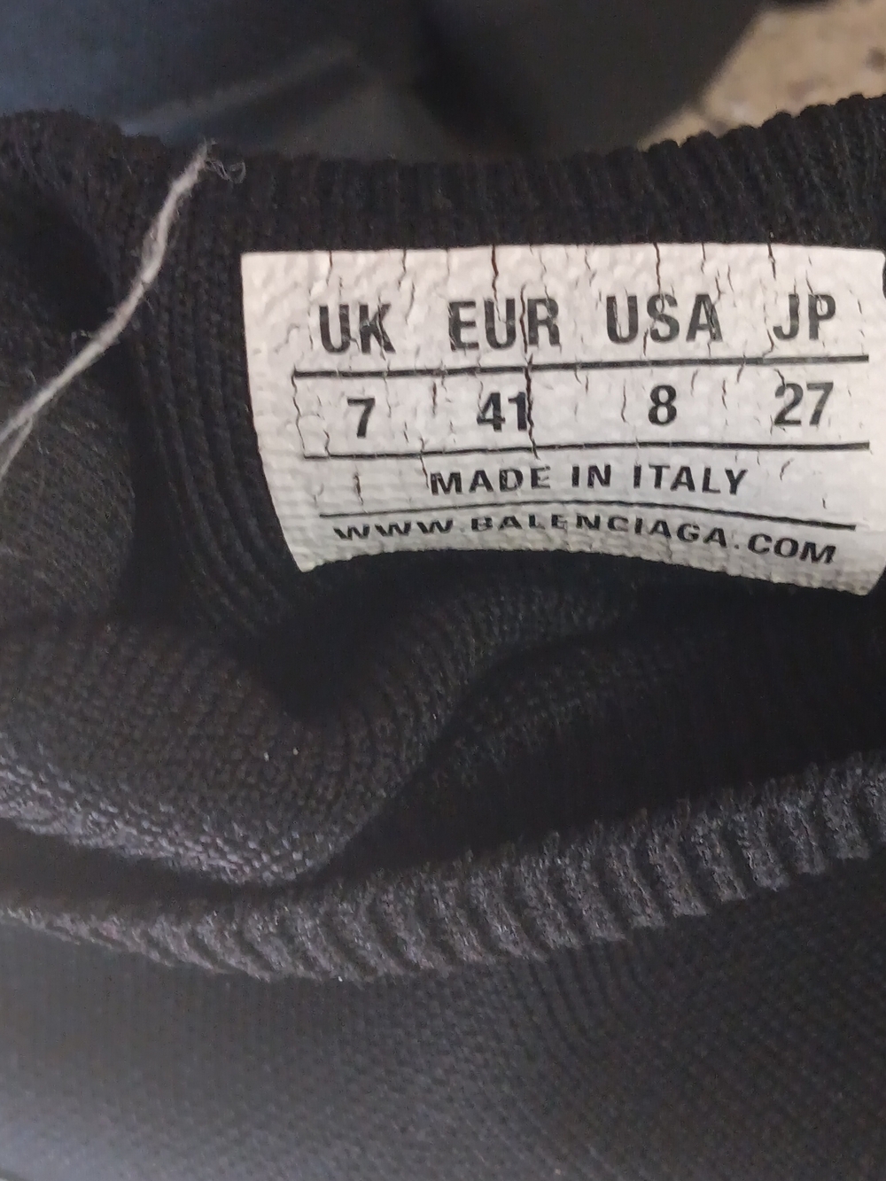 Balenciaga Men's Black Slip-On Sock Sneakers - Picture 2 of 8